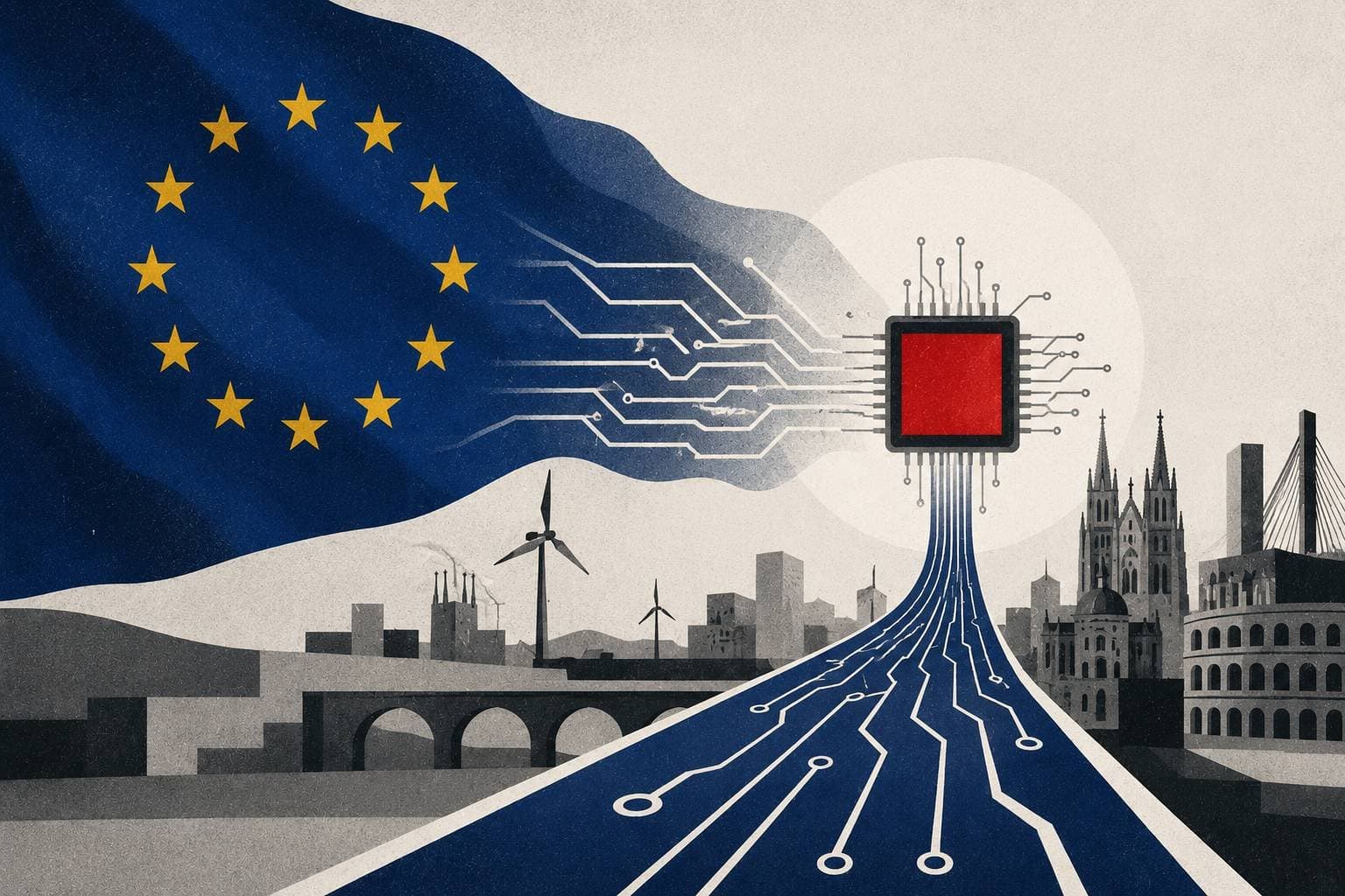 Sem gigantes de tecnologia, Europa aposta em bancos e infraestrutura para capturar ganhos da IA