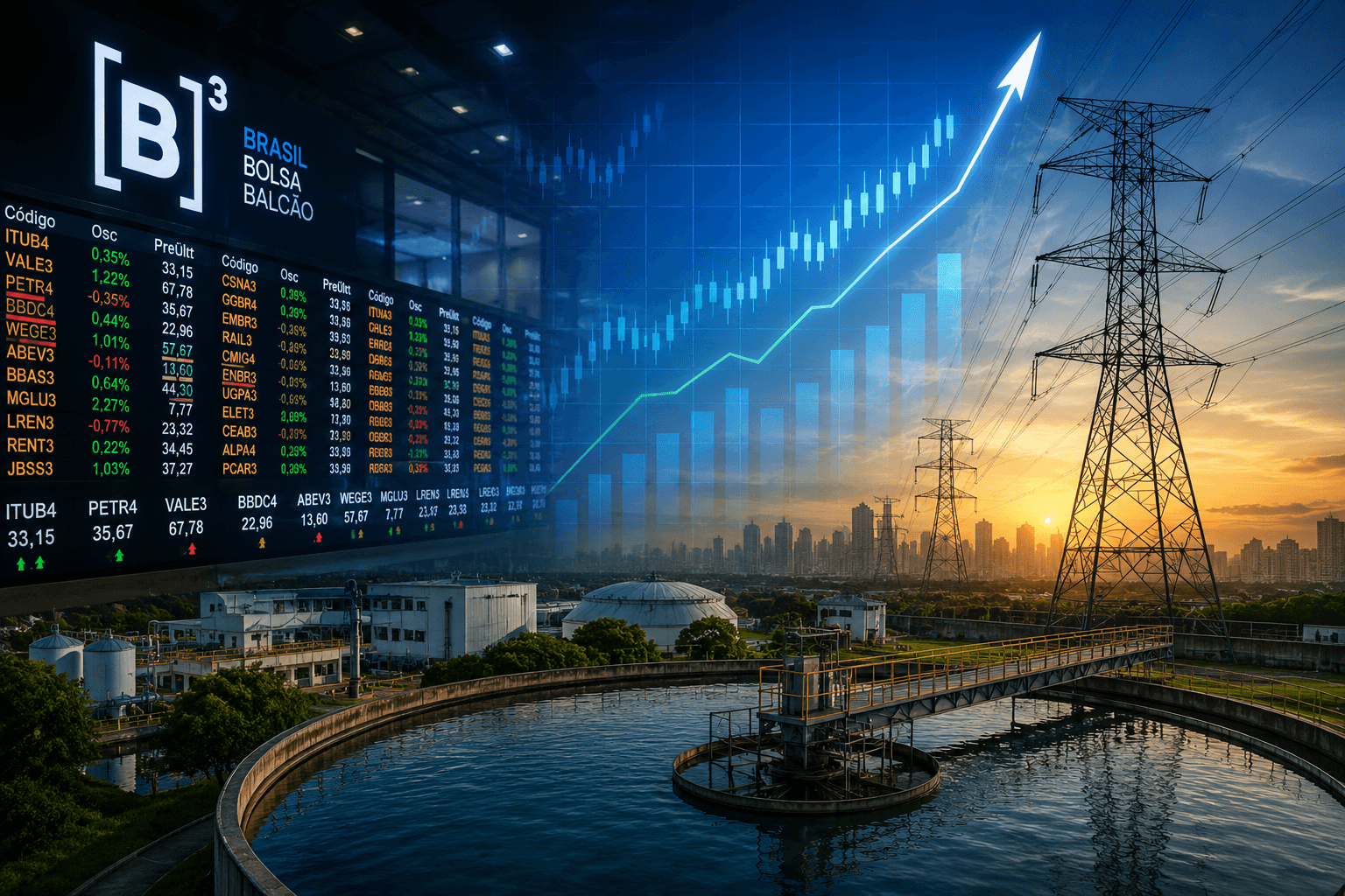 Utilities triplicam peso no Ibovespa em cinco anos e atraem investidores em busca de previsibilidade