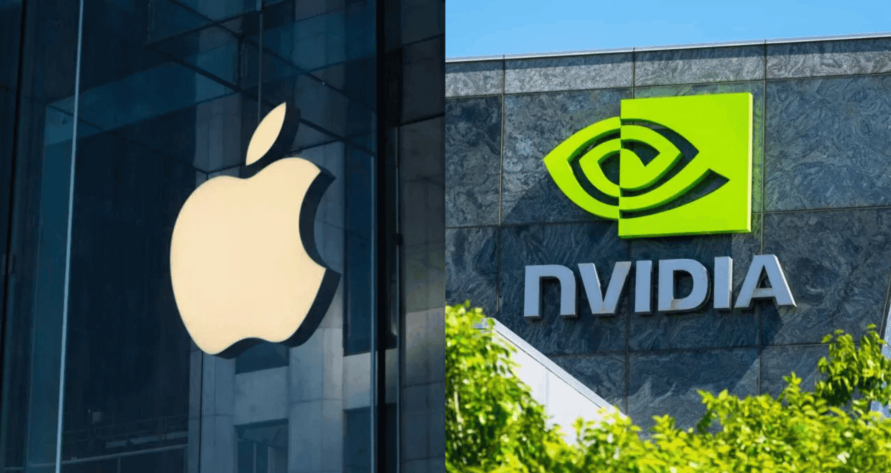 Apple (AAPL) ultrapassa Nvidia (NVDA) e recupera liderança em valor de mercado
