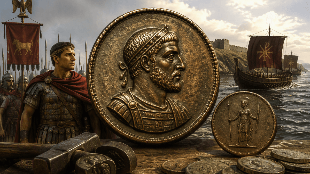 Um imperador autoproclamado ficou pouco tempo no poder, mas o bastante para mandar cunhar moedas com seu rosto há 1.700 anos — e uma delas acaba de ser encontrada