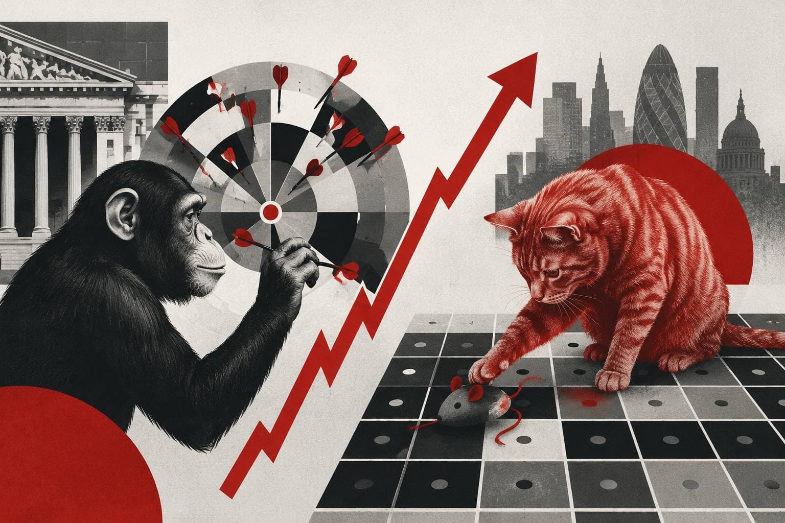 Quando uma chimpanzé e um gato superaram investidores na bolsa