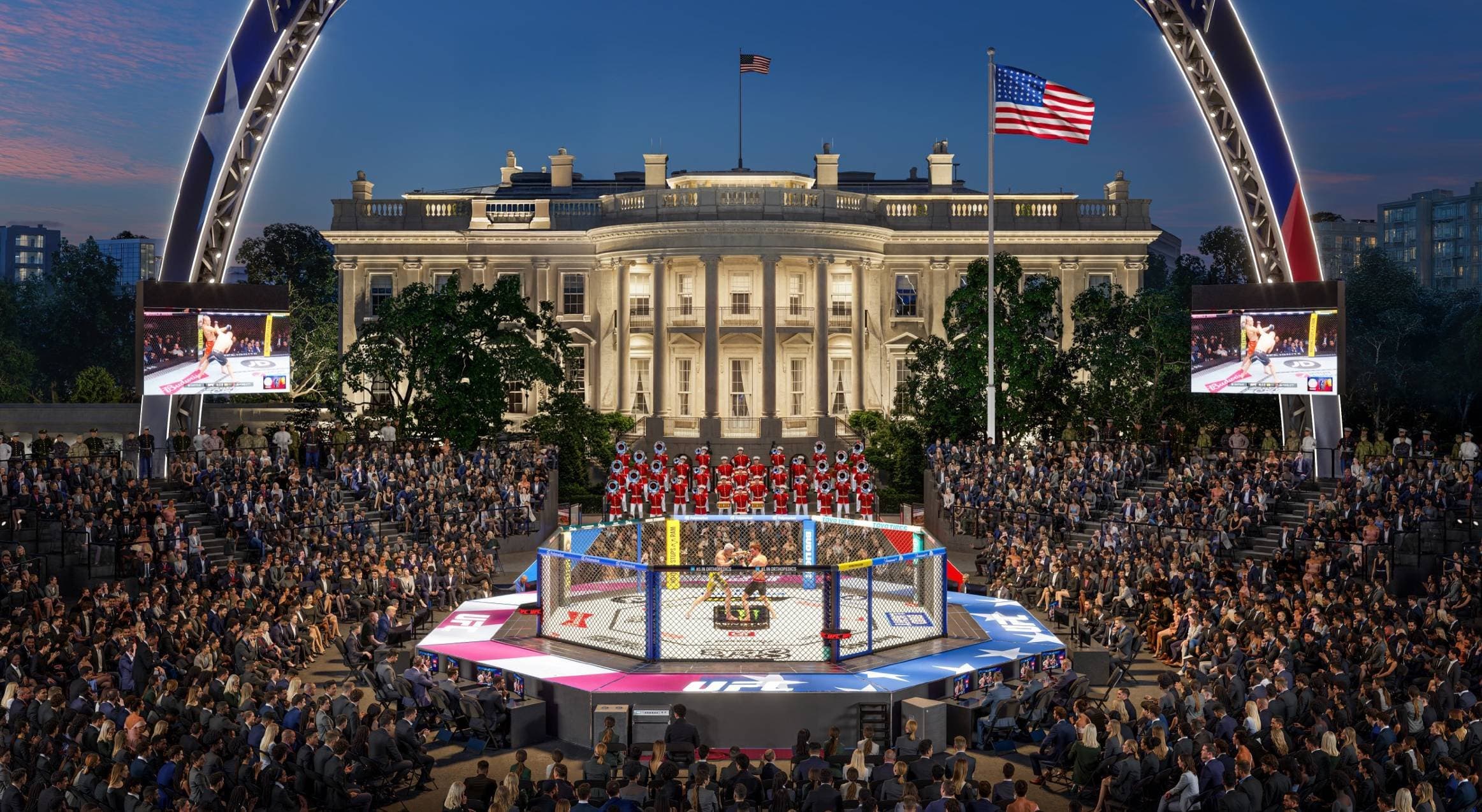 US$ 60 milhões e uma 'garra' de 600 toneladas: como será o UFC de Trump na Casa Branca
