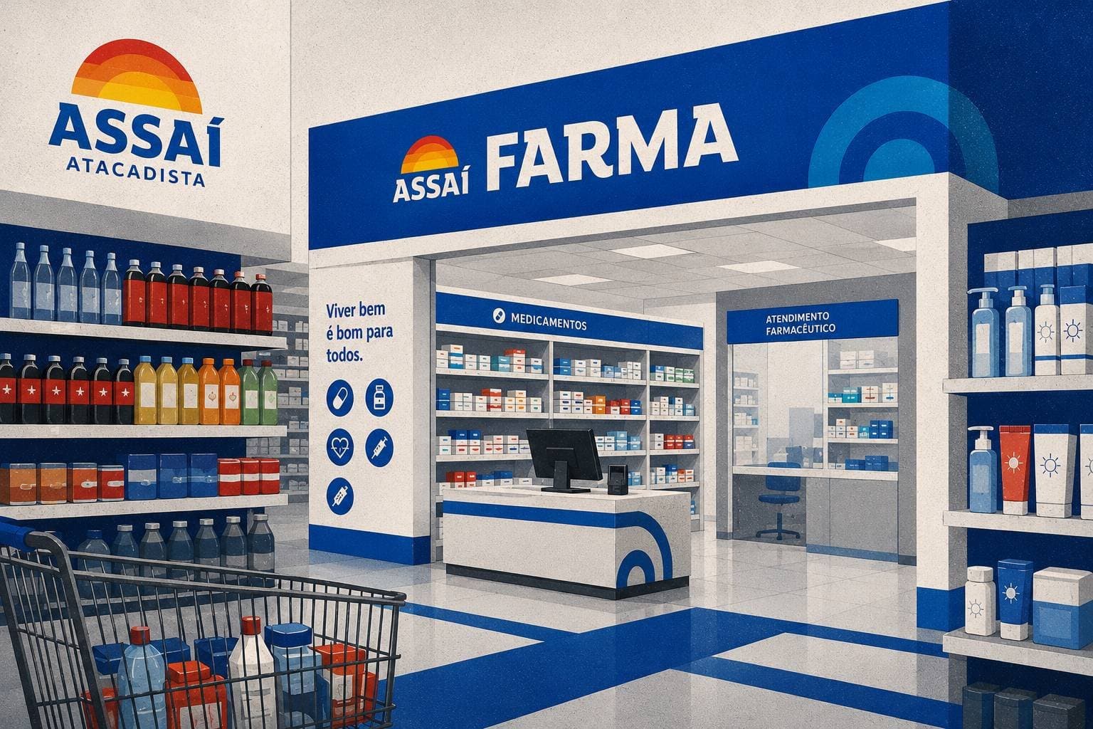 Fomos à farmácia do Assaí: supermercado e drogaria em uma única loja