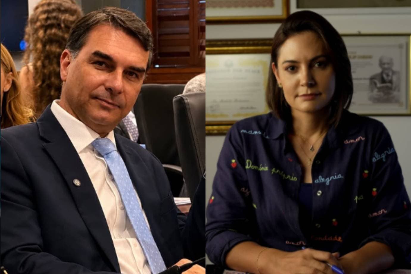 Michelle publica primeiro vídeo de campanha ao lado de Flávio Bolsonaro após crise familiar